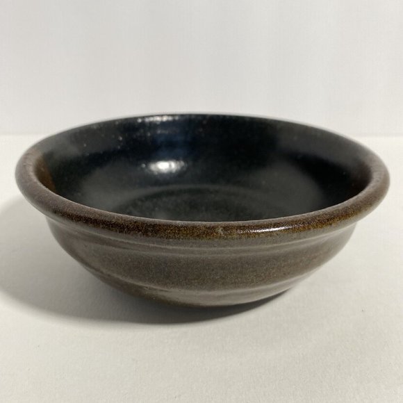 Dan Eash Pottery PA Handmade Soup Cereal Brown Glazed Stoneware Bowl 6in - Picture 3 of 8